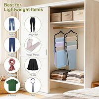 Perchas para Pantalones Ledol de 4 Niveles, de Terciopelo, con Gancho Giratorio de 360 Grados, Antideslizantes, Ahorran Espacio, Multifuncionales, para Armario y Guardarropa
