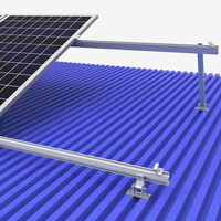 Support de montage inclinable réglable pour pieds avant et arrière, système de montage solaire inclinable pour toit plat