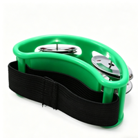 YH Brand Different Colors Plastic Metal Mini Size (10x4cm) Foot Shaker Hand Bell Tambourine Musical Instrument Accessories