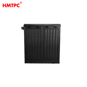 Contenedor de <span class=keywords><strong>Basura</strong></span> Exterior de 220L para Patio, <span class=keywords><strong>Cubo</strong></span> de <span class=keywords><strong>Basura</strong></span> de Plástico de 60 Galones de Gran Capacidad con Tapa para Uso en Jardín y Hogar - Product Image 2