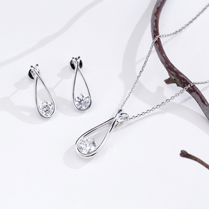 MSE-974 Messi Jewelry Silver925 Twisted Knot Floating <b>Diamond</b> <b>Dangle</b> <b>Earrings</b> For Women - Product Image 4