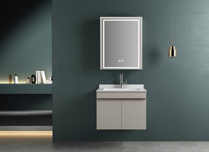 Mueble de Baño Industrial de Calidad Hotelera |   Puertas para Mascotas y Espejo LED Antivaho |   Diseño de montaje en pared para espacios <span class=keywords><strong>urbanos</strong></span> - Product Image 2