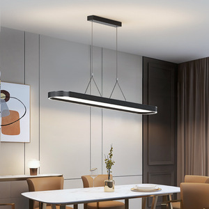 2024 New Modern Minimalist Style Full-Spectrum Pendant <b>Light</b> Fixture for Restaurant <b>Dining</b> Table & Bar Long Strip Ambient <b>Light</b> - Product Image 6
