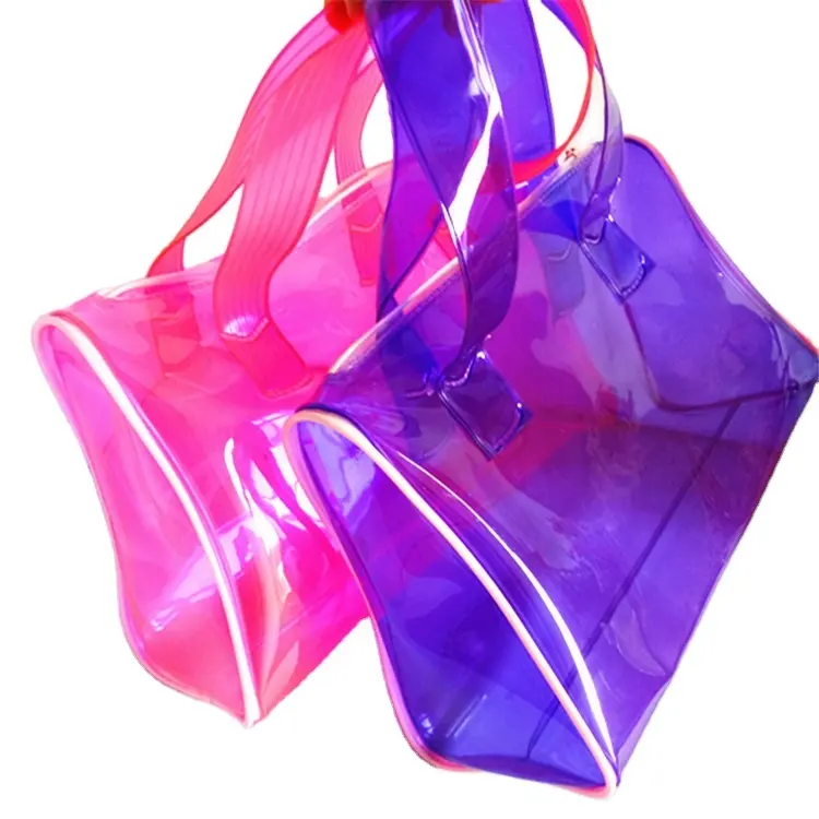 Nova Moda bolsas de plástico transparente de PVC para Senhoras tote