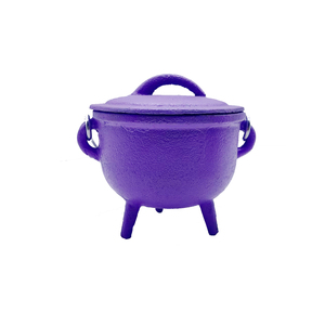 Calderone in Ghisa con Pentacolo per Streghe, Disponibile in Diversi Colori, per Decorazioni di Halloween - Product Image 3