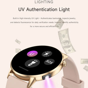 Nouvelle montre connectée G34 pour femmes 2025 avec lampe <span class=keywords><strong>de</strong></span> poche, calculatrice, appels Bluetooth, étanche IP68, écran AMOLED, montre intelligente pour femmes - Product Image 5