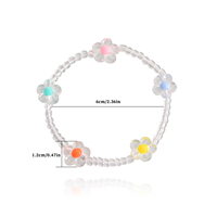 Collier classique bohème en perles de verre colorées, imitation perle, chaîne en corde, fleur de plage, tricot