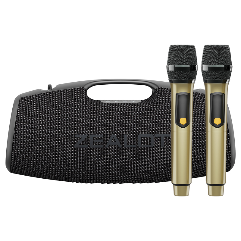 ZEALOT S78ポータブル屋外スピーカー、2つのワイヤレスマイク