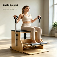 Chaise de Pilates en bois de chêne robuste pour studio de yoga, entraînement, usage commercial, équipement de Pilates à grande échelle