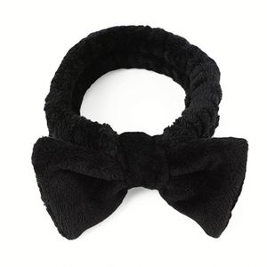 Korean Style Bowknot <b>Headband</b> Women Soft Plush Face Wash Hair Band Candy Color Skincare Spa Makeup Beauty Hair Accessories - Product Image 5