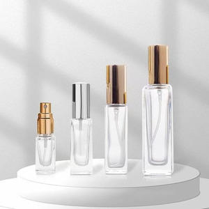 Botella de Perfume Cuadrada con Logotipo Personalizado, 10ml 15ml 20ml 30ml 50ml 100ml, Recargable, de Vidrio, con Atomizador, para Perfume y Aceites Esenciales - Product Image 1