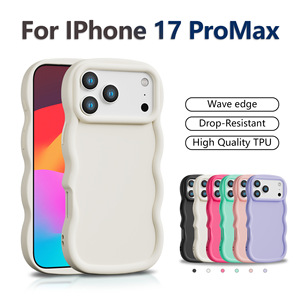 Coque de téléphone antichoc pour iPhone 17, nouveau style transfrontalier, motif dessin animé avec bord ondulé et motif poupée, en matériau adhésif - Product Image 6