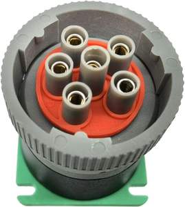 绿色9针J1939 2型聚氯乙烯绝缘汽车适配器兼容6针J1708铜线束 - Product Image 1