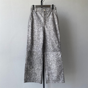 <span class=keywords><strong>Pantaloni</strong></span> lunghi di lusso in <span class=keywords><strong>vera</strong></span> <span class=keywords><strong>pelle</strong></span> di pecora a vita alta con cerniera larga all'ingrosso con Logo personalizzato da <span class=keywords><strong>donna</strong></span> <span class=keywords><strong>pantaloni</strong></span> morbidi in <span class=keywords><strong>vera</strong></span> <span class=keywords><strong>pelle</strong></span> - Product Image 5