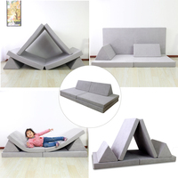 Weihnachts geschenk Kinder spielen Couch Couch mit 2 Dreieck Kissen Schaum füllung Modulare Couch Baby Sofa Sitz und Kinder spielen Sofa