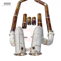 Système d'échappement complet SD Performance pour BMW X5M X6M F95 F96 4.4T 2020-2026, avec downpipe droit et tuyaux d'échappement cat-back en titane