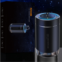 Diffuseur d'arômes portable pour voiture avec porte-gobelet, 80 ml d'huile essentielle, alimenté par batterie, diffuseur ultrasonique en métal pour voiture et maison