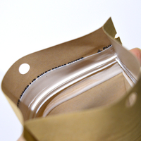 Sachets debout écologiques papier compostable biodégradable Kraft emballage aliments pour animaux de compagnie noix de cajou emballage sacs à fermeture éclair