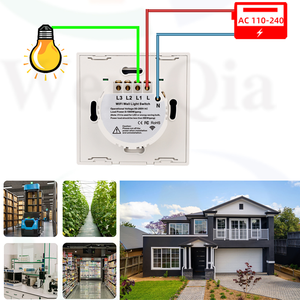 Công Tắc Cảm Ứng Công Tắc Đèn Thông Minh Bảng Kính Gắn Tường 110V 220V 10A 1/2/3 Gang Wifi + Công Tắc Đèn RF - Product Image 6
