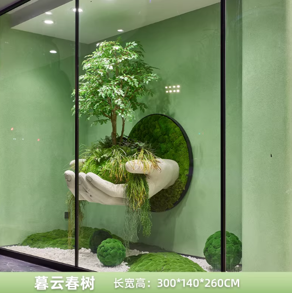 Nuages ​​​​du soir et arbres printaniers