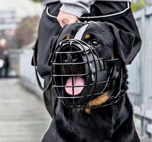 USMILEPET - Bozal de Cuero y Metal para Perros, Resistente, Tipo Canasta de Alambre, para Perros Grandes, para Trabajo y Entrenamiento, Directo de Fábrica - Product Image 2