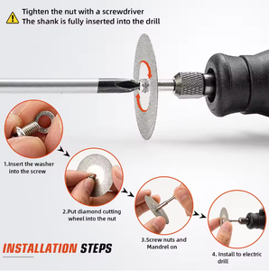 AutoErizo Disque de coupe diamanté pour perceuse <span class=keywords><strong>Dremel</strong></span> Outil rotatif Meule diamantée Lame de <span class=keywords><strong>scie</strong></span> <span class=keywords><strong>circulaire</strong></span> Disque diamanté abrasif - Product Image 3