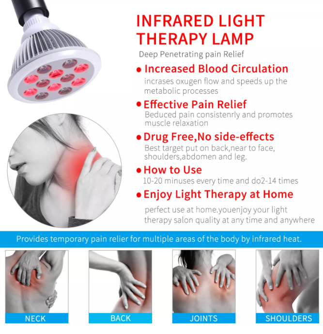 Home Use 54W LED Red Light Therapy Lamp 660nm 850nm Beauty Equipment With Stand