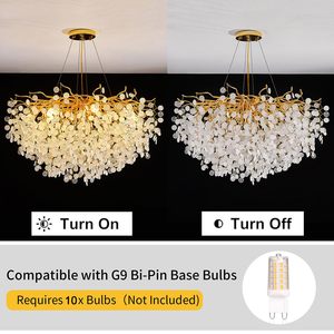 Tùy Chỉnh Hiện Đại LED Pha Lê Đèn Chùm Cây Chi Nhánh Sáng Thiết Kế Mặt Dây Chuyền Lịch Thi Đấu Thay Đổi Độ Sáng Có Thể Điều Chỉnh Chiều Cao Ánh Sáng Trắng Ấm Cho - Product Image 2