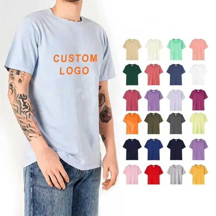 180gsm 100% 면 사용자 정의 인쇄 로고 티 세련 된 정사이즈 맞는 팀 활동 프로모션 의류 남성 그래픽 활동 T 셔츠