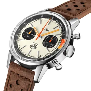 2023 yeni lüks marka üst zaman Deus serisi kronograf 41MM moda İş İşlevli Retro kemer kuvars erkek kol saati