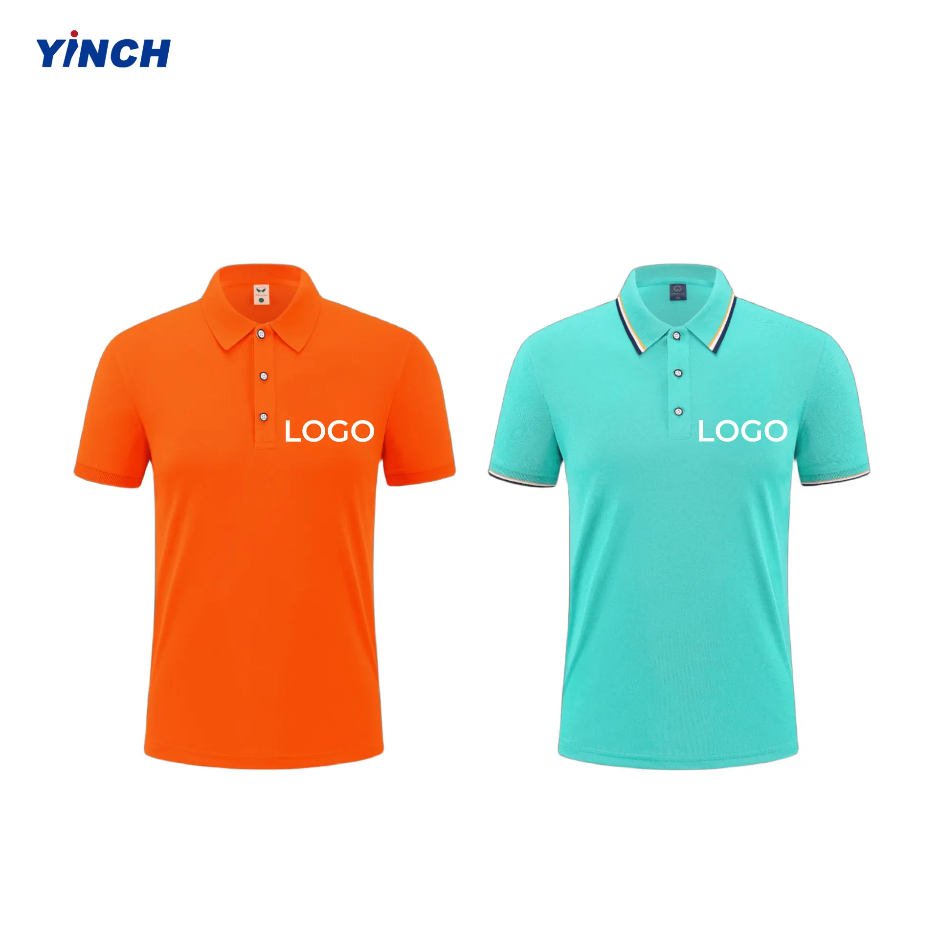 Yinch - Camiseta polo elegante para homens, com estampa de algodão, cor lisa, com 25% de elastano e 5% de seda gelada, ideal para uso em roupas de algodão 200 g/m2