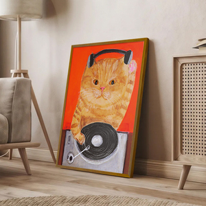 Decoración del Hogar Japonesa, Divertidos <span class=keywords><strong>Dibujos</strong></span> <span class=keywords><strong>Animados</strong></span> <span class=keywords><strong>de</strong></span> Animales, Gato, Póster en Lienzo, Decoración para Habitación Infantil, Pintura y Arte Mural - Product Image 1