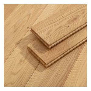 Plancher <span class=keywords><strong>en</strong></span> <span class=keywords><strong>bois</strong></span> massif <span class=keywords><strong>en</strong></span> chêne grainé, plinthes assorties pour salon, entrepôt, usage extérieur, installation par clic - Product Image 1