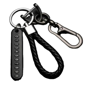 Pendentif de clé de voiture Anti-perte anneaux fendus porte-clés numéro de téléphone carte porte-clés Auto véhicule porte-clés accessoires de voiture - Product Image 3