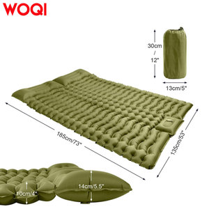 Colchoneta inflable automática Woqi de 10 cm de grosor, rectangular, con almohada, compacta, para senderismo y mochilismo, para 1-2 personas - Product Image 2