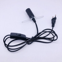Cordon d'alimentation pour lampe à sel E14 de 180 cm avec variateur ou interrupteur 303, support de lampe et câble pour lampe à sel de l'Himalaya ou lampe à lave