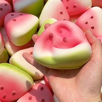 Jouet anti-stress en forme de pastèque Kawaii pour l'été, en PU souple à rebond lent, pour filles et garçons, jouet sensoriel pour enfants