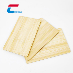 Entrega Rápida, Tarjeta de Visita NFC en Blanco de Madera de Bambú y Cerezo, 13.56MHz NTAG213, 144 Bytes - Product Image 3