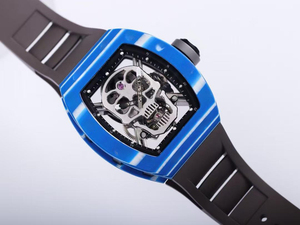 Men's Tourbillon Mechanical <b>Watch</b>, Blue Carbon Fiber Skeleton Design, Sporty Business <b>Watch</b> - Product Image 3
