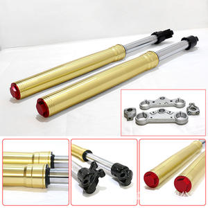 Передняя вилка для грязного велосипеда полная перевернутая передняя вилка подвеска амортизатор и тройной зажим руля - Product Image 6