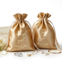 Sac à poussière en satin personnalisé avec logo, pochette souple à cordon, emballage de luxe réutilisable pour cadeaux de mariage et de festival