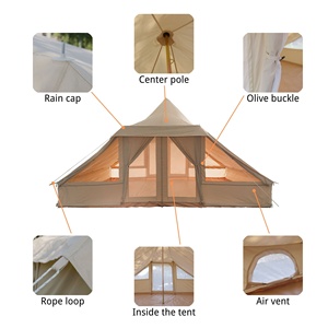 <span class=keywords><strong>Tenda</strong></span> <span class=keywords><strong>da</strong></span> <span class=keywords><strong>Campeggio</strong></span> Familiare Impermeabile per Esterni in Cotone 4 Stagioni Confortevole Ampio Spazio <span class=keywords><strong>Tenda</strong></span> Glamping di Lusso - Product Image 2