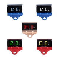 DC10-150V Voltmeter Digital Aksesori Sepeda Motor dengan Tampilan LED Braket Pengukur Monitor Baterai Penguji Tegangan Tahan Air