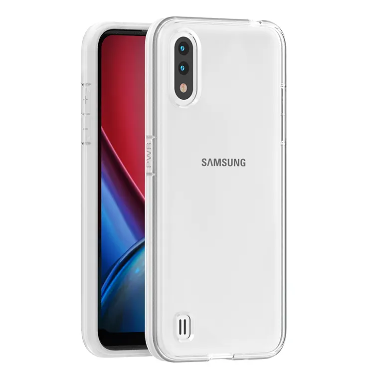 Samsung Galaxy A01 kılıfı 2MM kalınlaşmak şeffaf yumuşak TPU cep mobil kasayı Samsung Galaxy A 01