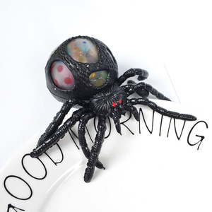 Juguete antiestrés de TPR para aliviar el estrés, cuentas coloridas, bolas de uva, divertido para apretar con forma de araña grande de Halloween, material TPR - Product Image 4