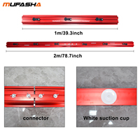 MUFASHA Coupe-carreaux portable de qualité industrielle avec rail de guidage rouge, machine de découpe manuelle et électrique pour dalles, céramique et porcelaine 800 mm