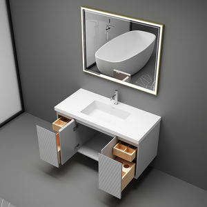 High Quality <b>Wall</b>-mounted Solid <b>Wood</b> <b>Bathroom</b> Vanity with Soft-closing Construction from Vietnam <b>bathroom</b> <b>cabinet</b> - Product Image 3