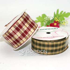 Gordon 2.5 inch kẻ sọc Quà Tặng đóng gói trang trí gingham kẻ sọc kẻ sọc cho kỳ nghỉ noeud ruban trâu kiểm tra có dây Ribbon - Product Image 3