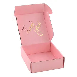 Custom Craft Kraft Paper Box Cute Pink Small Packaging Paper Gift Boxs With Your Own Logo