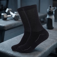 Chaussettes de travail et de sport robustes pour jeunes hommes, en coton rembourré, avec talon et bout renforcés, anti-humidité, respirantes et antidérapantes
